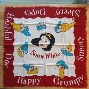 Vintage 1930! Disney's Snow White and the Seven Dwarfs bandana.